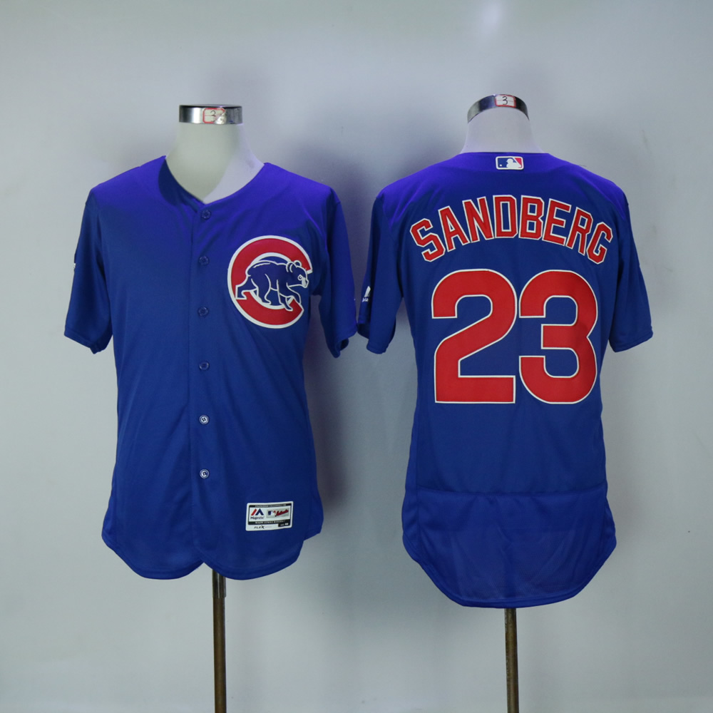 Men Chicago Cubs 23 Sandberg Blue Elite MLB Jerseys